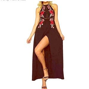 Zesica women’s halter neck backless dress